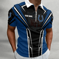 [SPECIAL OFFER] NEW CUSTOMIZED NFL17 IDC INDIANAPOLIS COLTS ZIP POLO SHIRT
