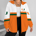 [FAN FAVORITE] NEW CUSTOMIZED NCAA FBS17 MIH MIAMI HURRICANES ZIP HOODIE