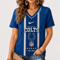 [SPECIAL OFFER] NEW CUSTOMIZED NFL17 IDC INDIANAPOLIS COLTS V-NECK FEMALE SHIRT
