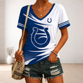 [SPECIAL OFFER] NEW CUSTOMIZED NFL17 IDC INDIANAPOLIS COLTS V-NECK FEMALE SHIRT