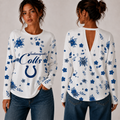 [SPECIAL OFFER] NEW CUSTOMIZED NFL17 IDC INDIANAPOLIS COLTS WOMEN'S BACK V-CUT LONG-SLEEVE SHIRT