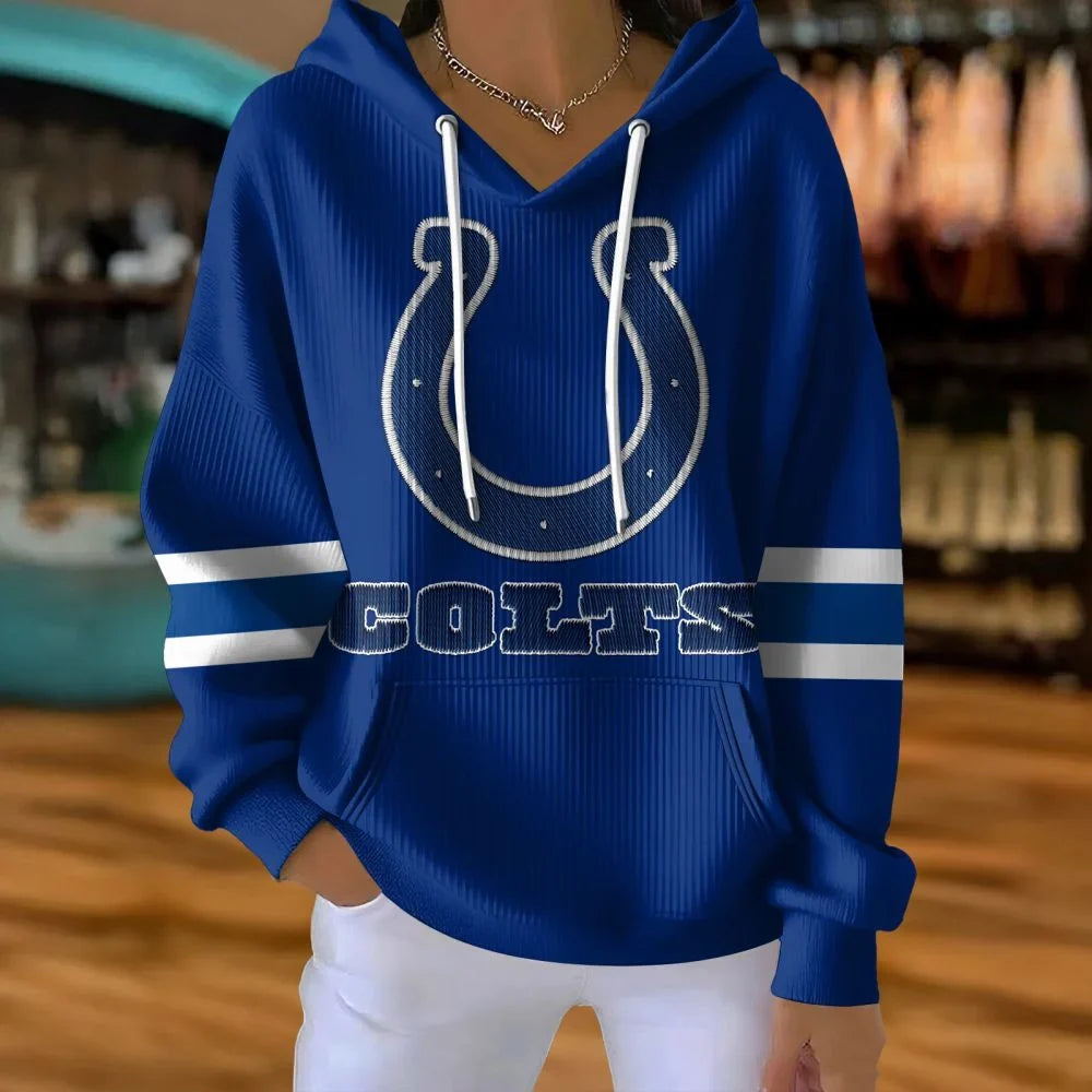 [SPECIAL OFFER] NEW CUSTOMIZED NFL17 IDC INDIANAPOLIS COLTS RIBBED HOODIE & SWEATSHIRT
