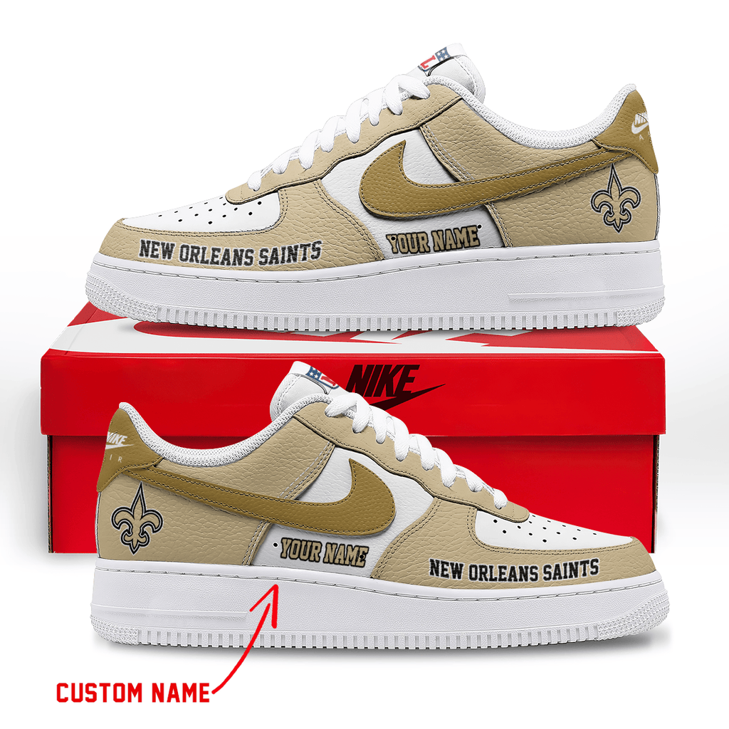 [SPECIAL OFFER] NEW CUSTOMIZED NFL24 NOS NEW ORLEANS SAINTS AF1 SNEAKERS