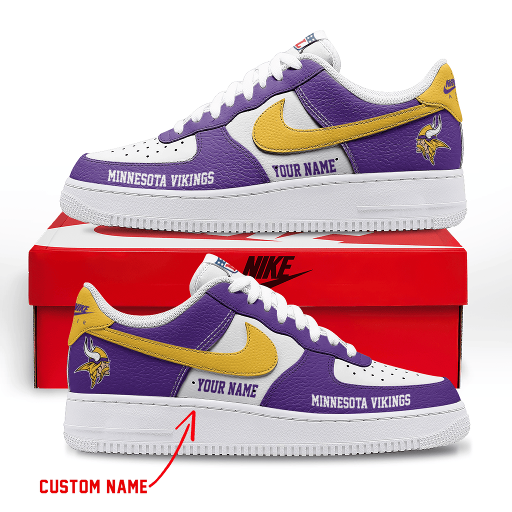 [SPECIAL OFFER] NEW CUSTOMIZED NFL05 MVK MINNESOTA VIKINGS AF1 SNEAKERS