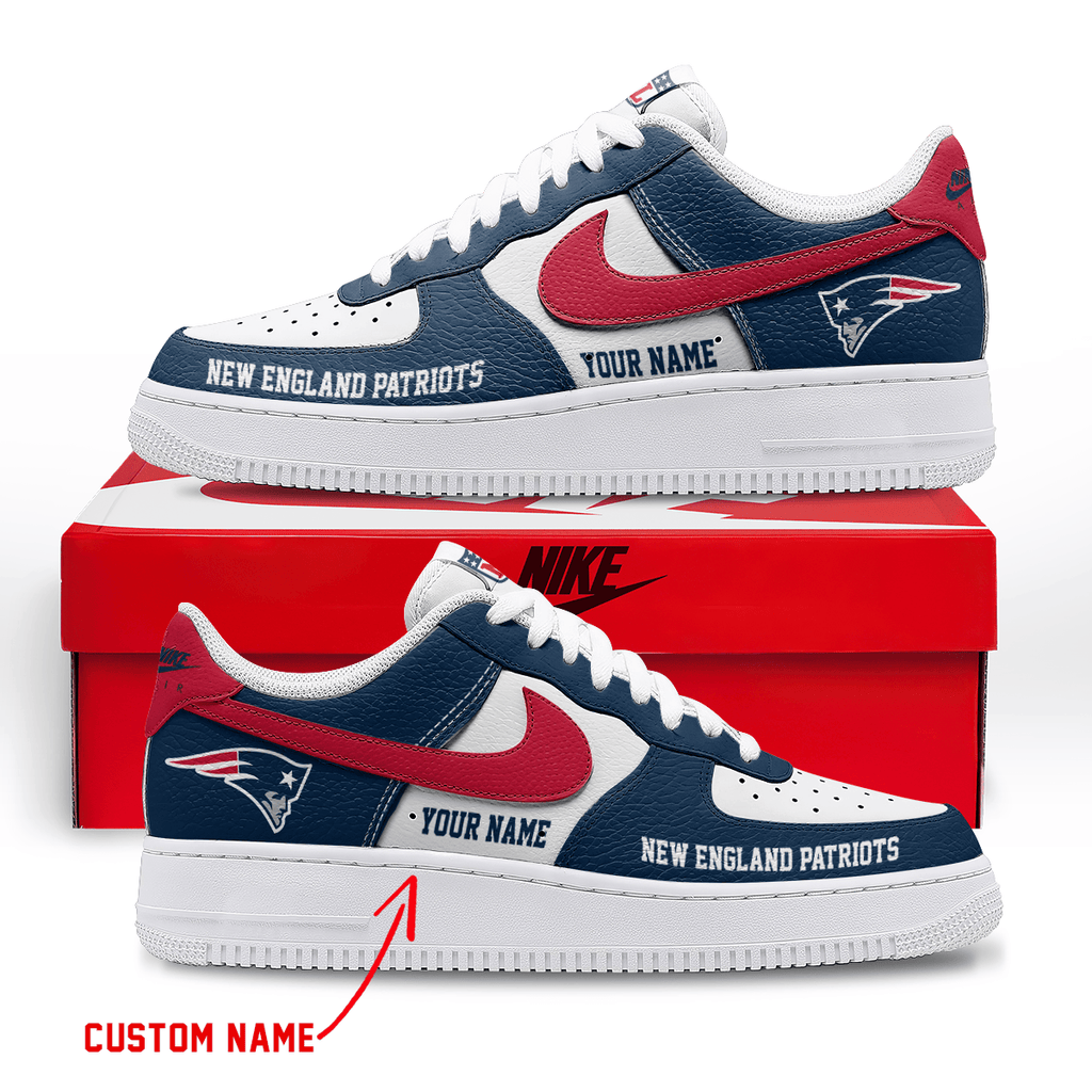 [SPECIAL OFFER] NEW CUSTOMIZED NFL27 NEP NEW ENGLAND PATRIOTS AF1 SNEAKERS