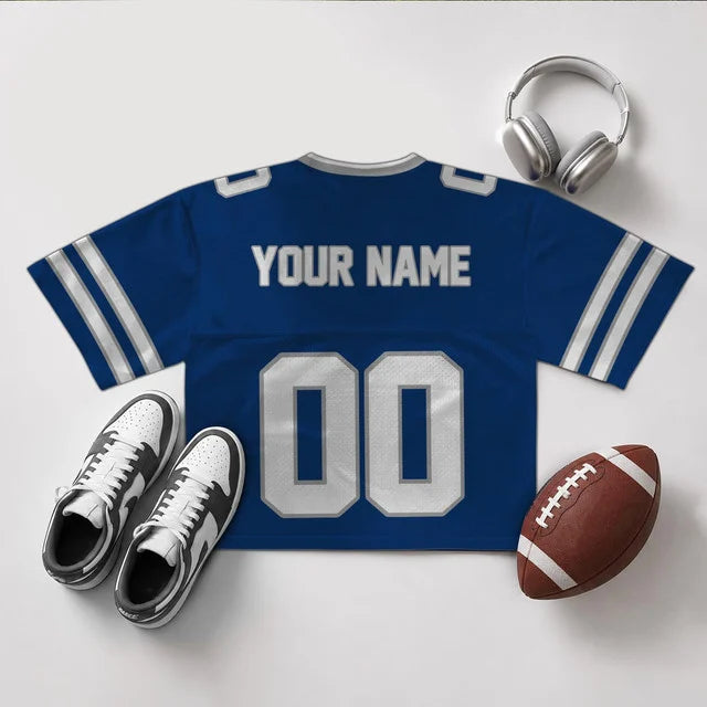 [SPECIAL OFFER] NEW CUSTOMIZED NFL17 IDC INDIANAPOLIS COLTS V-NECK JERSEY CROP TOP