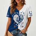 [SPECIAL OFFER] NEW CUSTOMIZED NFL17 IDC INDIANAPOLIS COLTS V-NECK FEMALE SHIRT