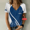 [SPECIAL OFFER] NEW CUSTOMIZED NFL17 IDC INDIANAPOLIS COLTS V-NECK FEMALE SHIRT