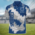 [SPECIAL OFFER] NEW CUSTOMIZED NFL17 IDC INDIANAPOLIS COLTS MULTICOLOR POLO SHIRT