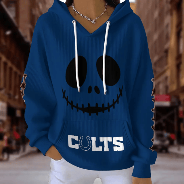 [SPECIAL OFFER] NEW CUSTOMIZED NFL17 IDC INDIANAPOLIS COLTS RIBBED HOODIE & SWEATSHIRT