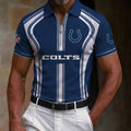 [SPECIAL OFFER] NEW CUSTOMIZED NFL17 IDC INDIANAPOLIS COLTS ZIP POLO SHIRT