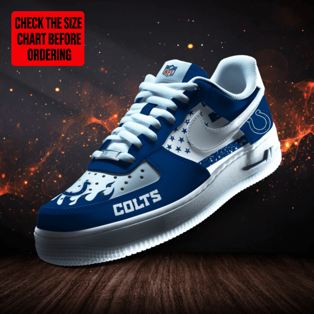 [SPECIAL OFFER] NEW CUSTOMIZED NFL17 IDC INDIANAPOLIS COLTS AF1 SNEAKERS