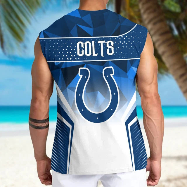 [SPECIAL OFFER] NEW CUSTOMIZED NFL17 IDC INDIANAPOLIS COLTS MEN'S GYM SHIRT