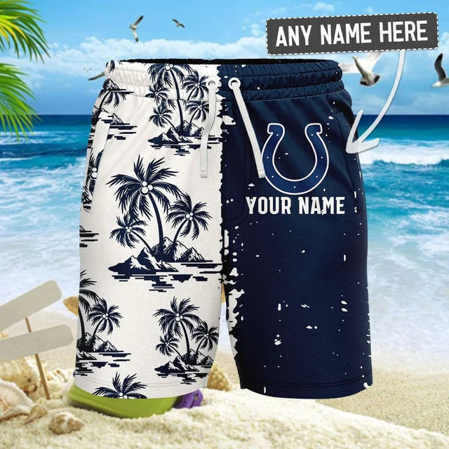 [SPECIAL OFFER] NEW CUSTOMIZED NFL17 IDC INDIANAPOLIS COLTS UNISEX HAWAIIAN SHIRT & SHORTS SET
