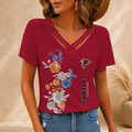 [SPECIAL OFFER] NEW CUSTOMIZED NFL18 ATF ATLANTA FALCONS V-NECK SHIRT