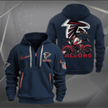 [SPECIAL OFFER] NEW CUSTOMIZED NFL18 ATF ATLANTA FALCONS MUTICOLOR QUARTER ZIP HOODIE