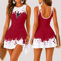 [SPECIAL OFFER] NEW CUSTOMIZED NFL18 ATF ATLANTA FALCONS WOMEN'S SUMMER SKORT DRESS