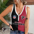 [SPECIAL OFFER] NEW CUSTOMIZED NFL18 ATF ATLANTA FALCONS WOMEN'S V-NECK TANK TOP