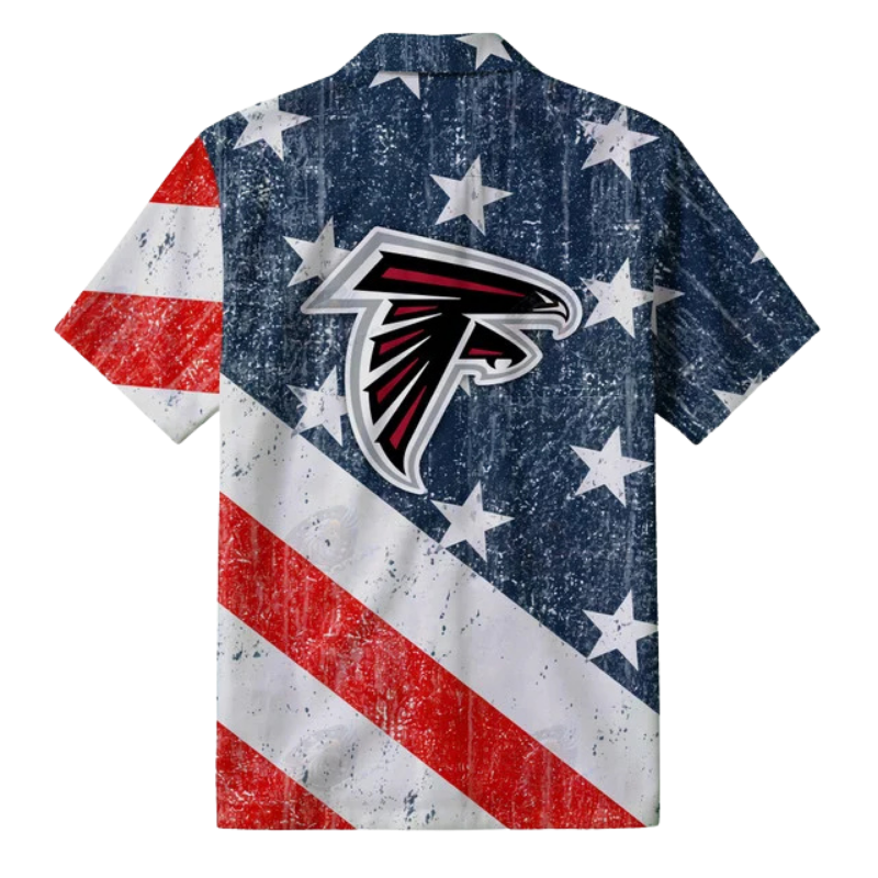 [SPECIAL OFFER] NEW CUSTOMIZED NFL18 ATF ATLANTA FALCONS PATRIOTIC 250 USA HAWAIIAN SHIRT