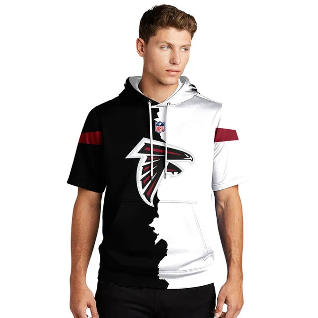 [SPECIAL OFFER] NEW CUSTOMIZED NFL18 ATF ATLANTA FALCONS SHORT SLEEVE HOODIE T-SHIRT