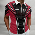 [SPECIAL OFFER] NEW CUSTOMIZED NFL18 ATF ATLANTA FALCONS ZIP POLO SHIRT