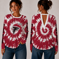 [SPECIAL OFFER] NEW CUSTOMIZED NFL18 ATF ATLANTA FALCONS WOMEN'S BACK V-CUT LONG-SLEEVE SHIRT