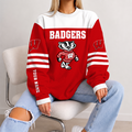 [FAN FAVORITE] NEW CUSTOMIZED NCAA FBS18 WSB WISCONSIN BADGERS UNISEX SWEATSHIRT