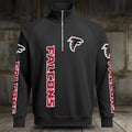 [SPECIAL OFFER] NEW CUSTOMIZED NFL18 ATF ATLANTA FALCONS MEN'S MULTICOLOR QUARTER-ZIP PULLOVER