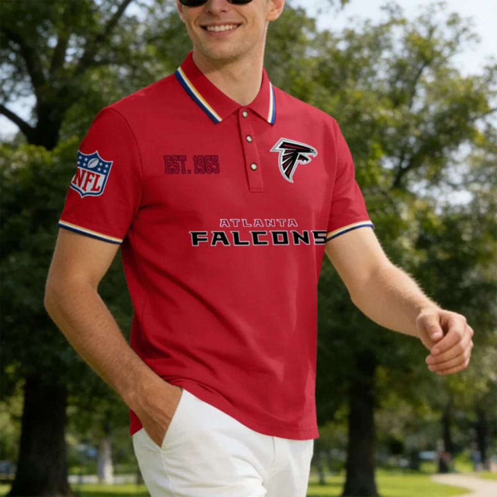 [SPECIAL OFFER] NEW CUSTOMIZED NFL18 ATF ATLANTA FALCONS POLO SHIRT