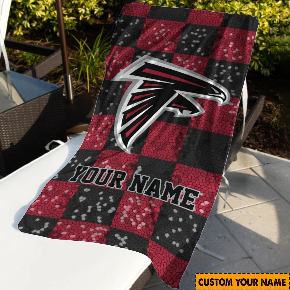 [SPECIAL OFFER] NEW CUSTOMIZED NFL18 ATF ATLANTA FALCONS BEACH TOWEL