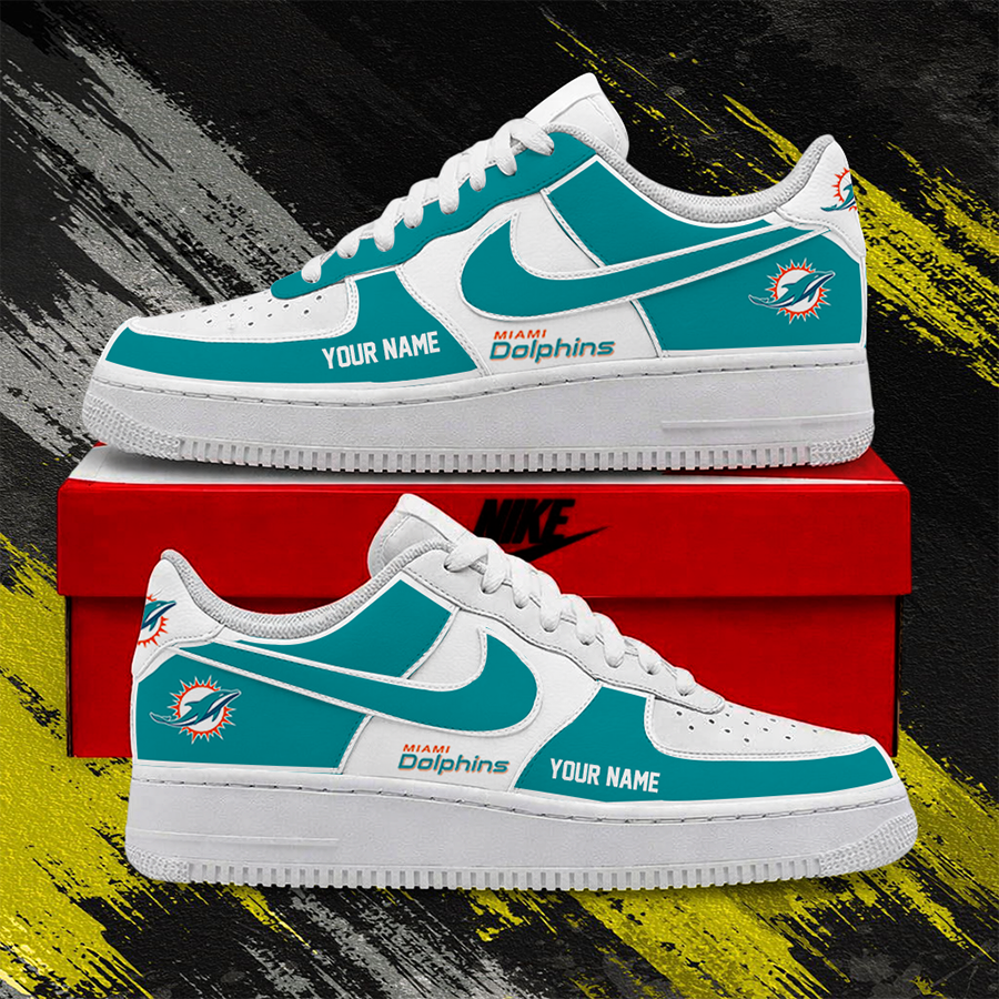[SPECIAL OFFER] NEW CUSTOMIZED NFL19 MDP MIAMI DOLPHINS AF1 SHOES