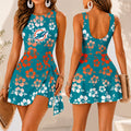 [SPECIAL OFFER] NEW CUSTOMIZED NFL19 MDP MIAMI DOLPHINS WOMEN'S SUMMER SKORT DRESS