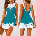[SPECIAL OFFER] NEW CUSTOMIZED NFL19 MDP MIAMI DOLPHINS WOMEN'S SUMMER SKORT DRESS