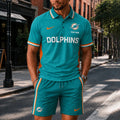 [SPECIAL OFFER] NEW CUSTOMIZED NFL19 MDP MIAMI DOLPHINS POLO SHIRT & SHORT PANTS