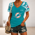 [SPECIAL OFFER] NEW CUSTOMIZED NFL19 MDP MIAMI DOLPHINS V-NECK FEMALE SHIRT