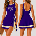 [FAN FAVORITE] NEW CUSTOMIZED NCAA FBS19 WSH WASHINGTON HUSKIES WOMEN'S SUMMER SKORT DRESS