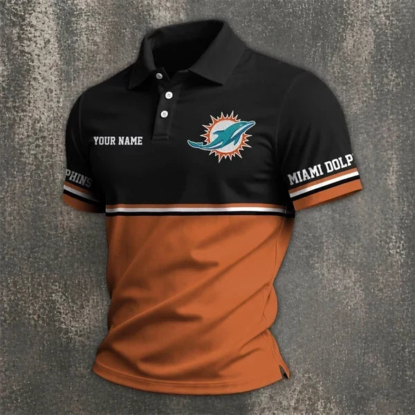 [SPECIAL OFFER] NEW CUSTOMIZED NFL19 MDP MIAMI DOLPHINS POLO SHIRT