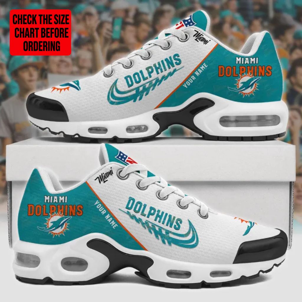 [SPECIAL OFFER] NEW CUSTOMIZED NFL19 MDP MIAMI DOLPHINS AIR MAX PLUS SNEAKERS