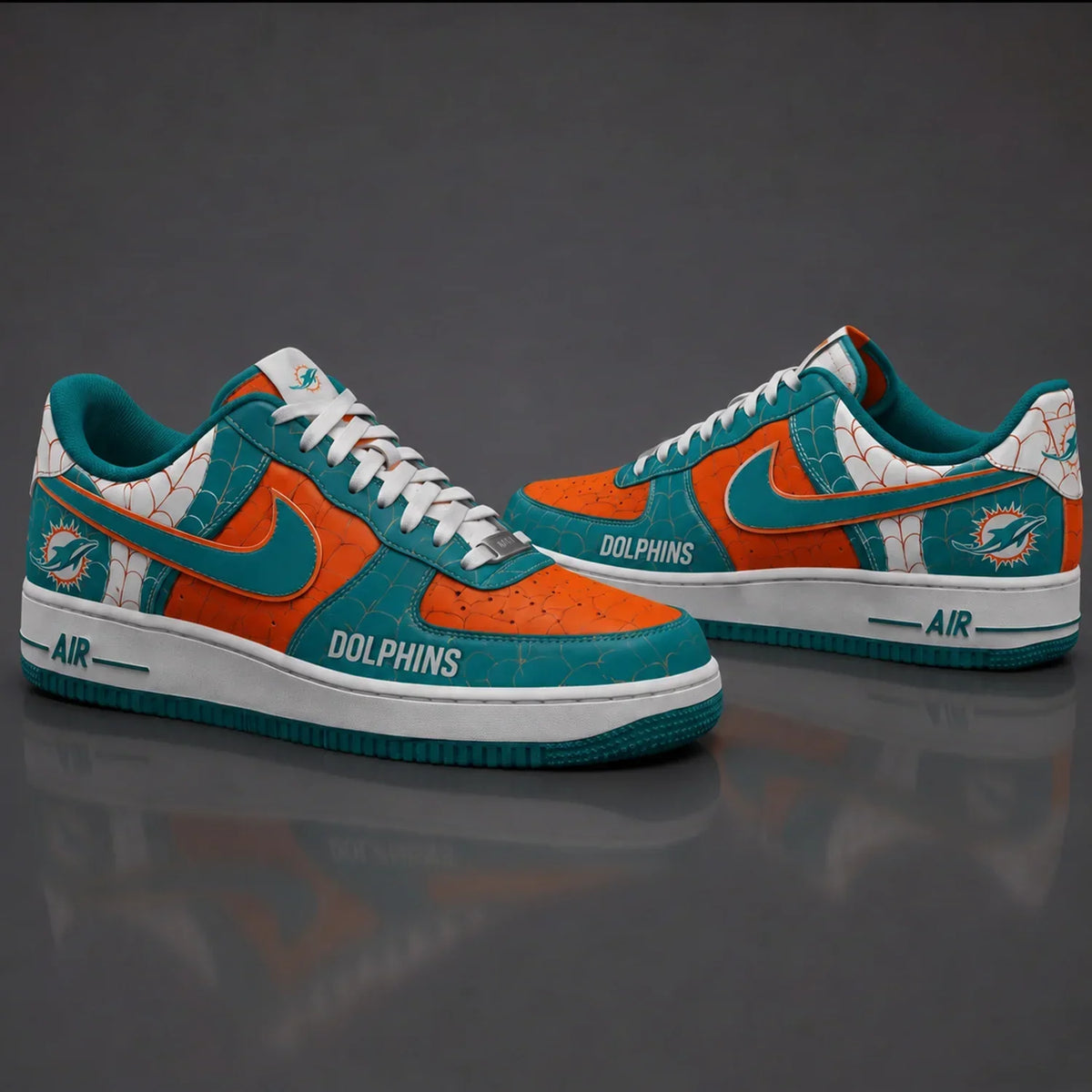 [SPECIAL OFFER] NEW CUSTOMIZED NFL19 MDP MIAMI DOLPHINS x SPIDER AF1 SHOES