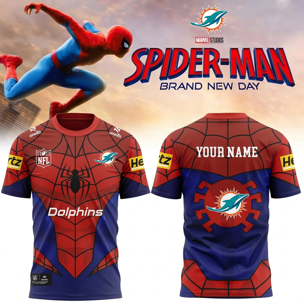 [SPECIAL OFFER] NEW CUSTOMIZED NFL19 MDP MIAMI DOLPHINS x SPIDER T-SHIRT, HOODIE & ZIP HOODIE