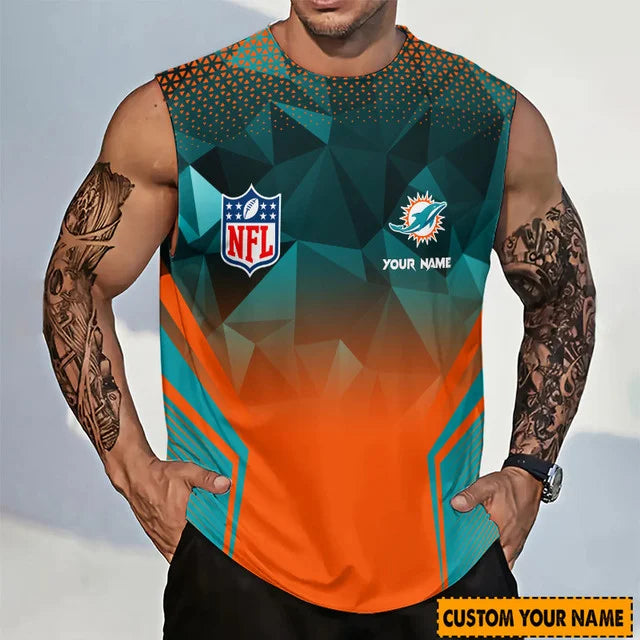 [SPECIAL OFFER] NEW CUSTOMIZED NFL19 MDP MIAMI DOLPHINS MEN'S GYM SHIRT