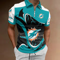 [SPECIAL OFFER] NEW CUSTOMIZED NFL19 MDP MIAMI DOLPHINS ZIP POLO SHIRT