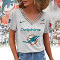 [SPECIAL OFFER] NEW CUSTOMIZED NFL19 MDP MIAMI DOLPHINS V-NECK SHIRT