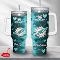[SPECIAL OFFER] NEW CUSTOMIZED NFL19 MDP MIAMI DOLPHINS HALLOWEEN  40OZ TUMBLER