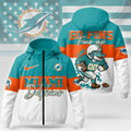 [SPECIAL OFFER] NEW CUSTOMIZED NFL19 MDP MIAMI DOLPHINS WINDBREAKER JACKET