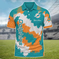 [SPECIAL OFFER] NEW CUSTOMIZED NFL19 MDP MIAMI DOLPHINS MULTICOLOR POLO SHIRT