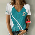 [SPECIAL OFFER] NEW CUSTOMIZED NFL19 MDP MIAMI DOLPHINS V-NECK FEMALE SHIRT
