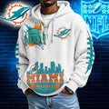 [SPECIAL OFFER] NEW CUSTOMIZED NFL19 MDP MIAMI DOLPHINS WAFFLE FULL ZIP HOODIE