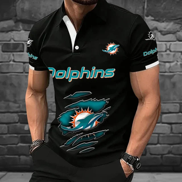 [SPECIAL OFFER] NEW CUSTOMIZED NFL19 MDP MIAMI DOLPHINS POLO SHIRT