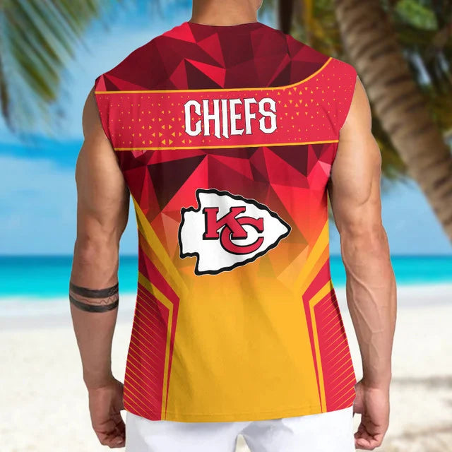 [SPECIAL OFFER] NEW CUSTOMIZED NFL01 KCC KANSAS CITY CHIEFS MEN'S GYM SHIRT